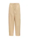 Kenzo Straight Leg Cargo Trousers Pockets In Beige