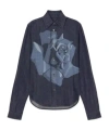 Kenzo Lapel Denim Shirt In Black