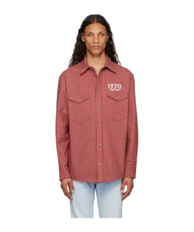 Kenzo Lapel Long-sleeved Shirt In Multicolor