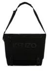 Kenzo Black Logo Large Messenger Bag
