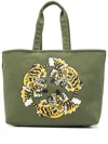 Kenzo Large Verdy Market Tote Bag In Green