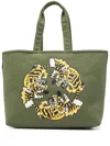 Kenzo Large Verdy Market Tote Bag In Green