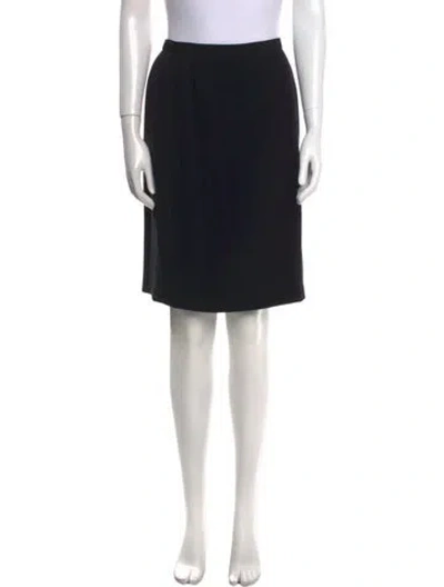 Pre-owned Kenzo Lasercut Accents Knee-length Skirt In Black
