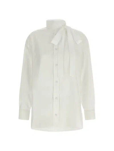 KENZO LAVALLIÈRE COLLAR EMBROIDERED SHIRT