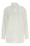 Kenzo Lavalliere Collar Shirt In White