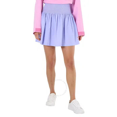 Kenzo Lavender K Logo High Waist Mini Skirt In Purple