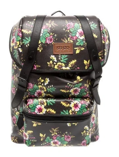 Pre-owned Kenzo Leather Backpack W/ Tags In Brown