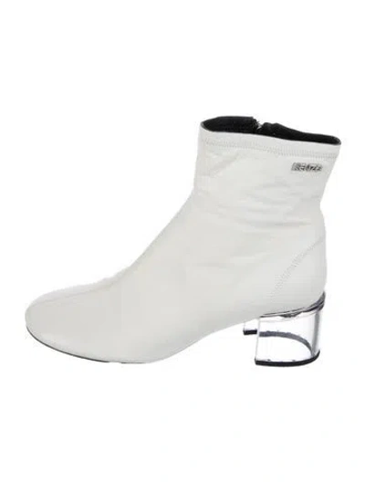 Pre-owned Kenzo Leather Boots In White