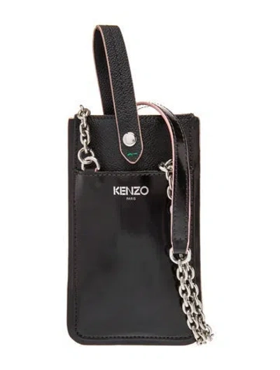 Pre-owned Kenzo Leather Bucket Bag In Black
