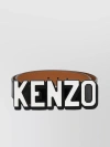 KENZO LEATHER BUCKLE BELT WITH POP ART PRINT