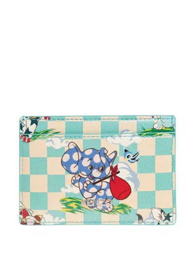 Kenzo Leather Cardholder In Multi