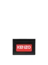 KENZO LEATHER CARDHOLDER WITH LOGO-PATCH