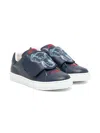 Kenzo Leather Hook-and-loop Trainers In Blue