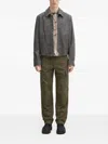 Kenzo Leather Jacket In Gray