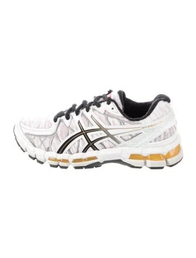 Pre-owned Kenzo Leather Printed Athletic Sneakers In Multi