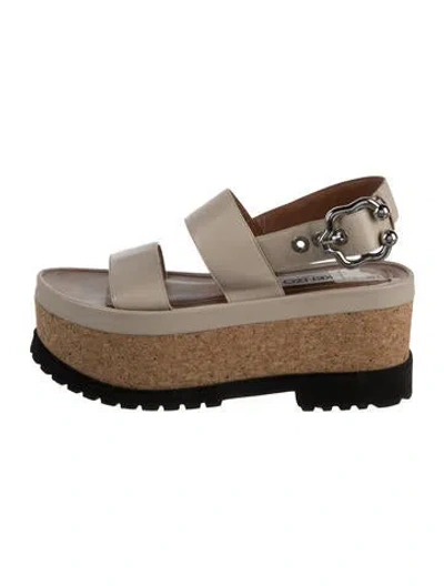 Pre-owned Kenzo Leather Sandals In Neutrals