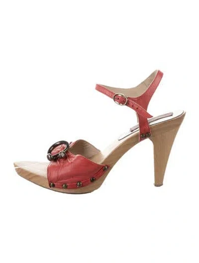 Pre-owned Kenzo Leather Sandals In Silver