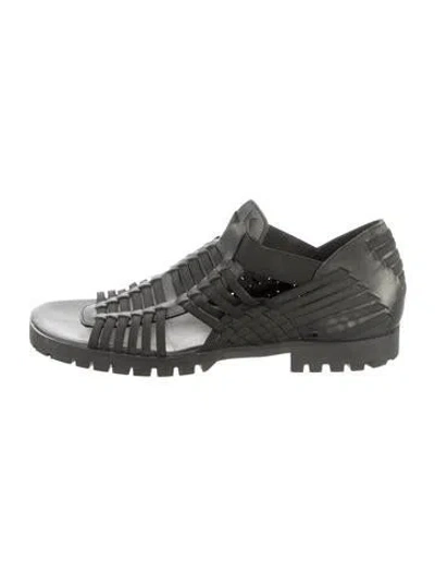 Pre-owned Kenzo Leather Sandals In Silver