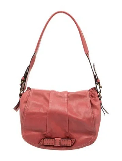 Pre-owned Kenzo Leather Shoulder Bag In Pink