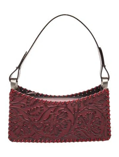 Pre-owned Kenzo Leather Shoulder Bag In Red