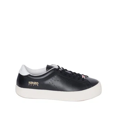 Kenzo Leather Trainers In Black