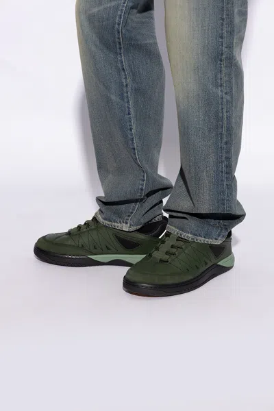 Kenzo Leather Sneakers In Green