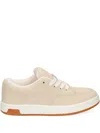 Kenzo Leather Sneakers In Neutral