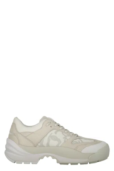 Kenzo Leather Sneakers In White