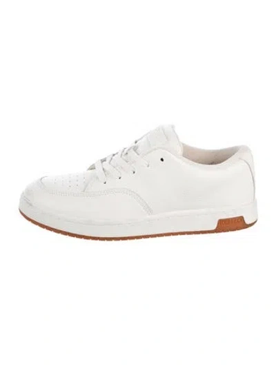 Pre-owned Kenzo Leather Sneakers In White