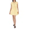 KENZO KENZO LEMON GINGHAM SNAKESKIN A-LINE MINI DRESS