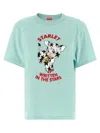 Kenzo Cartoon Logo Crew Neck Graphic T Shirt In Green