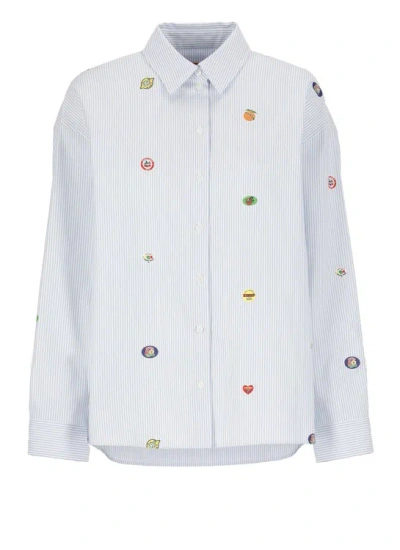 KENZO LIGHT BLUE COTTON SHIRT