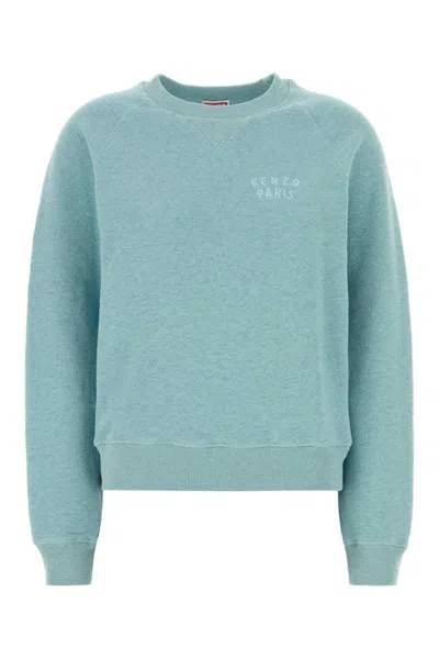 Kenzo Light Blue Crew Neck Logo Sweatshirt