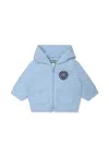 Kenzo Light Blue Sweatshirt For Baby Boy With Tiger In Light Blue