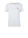 Kenzo Light Blue T-shirt With Floreal Print. In White