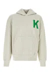 Kenzo Light Grey Cotton Oversize Sweatshirt In A Pale Grey