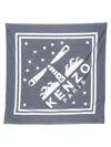Kenzo Men Lighthouse Large Scarf In Gray