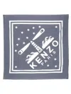 Kenzo Men Lighthouse Large Scarf In Gray