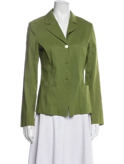 Pre-owned Kenzo Linen Blazer In Green
