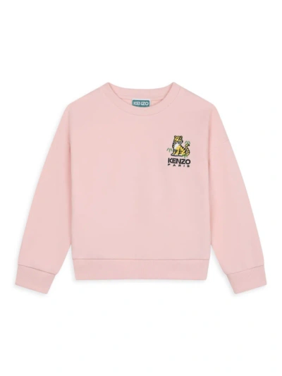 Kenzo Little Boy's & Boy's Logo Crewneck Sweatshirt In Veiled Pink