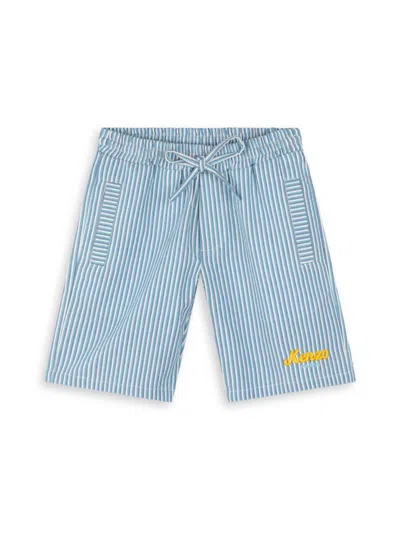 Kenzo Little Boy's & Boy's Striped Cotton-blend Shorts In Ivory