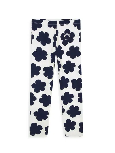Kenzo Kids' Little Girl's & Girl's Floral Jersey Leggings In White
