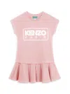 KENZO LITTLE GIRL'S & GIRL'S LOGO COTTON DRESS