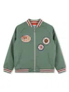 Kenzo Logo-appliqué Bomber Jacket In Green