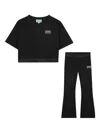 Kenzo Logo-appliqué Tracksuit Set In Black