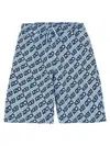 Kenzo Logo Bermuda Shorts In Blue