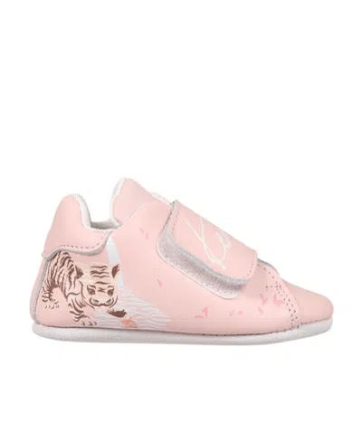 Kenzo Logo Casual Shoes In Nude