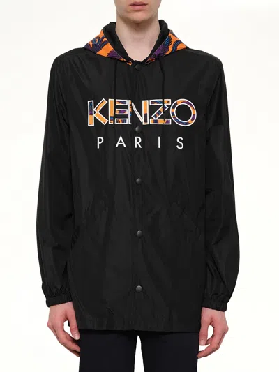 Kenzo Logo Coach Jacket In Black
