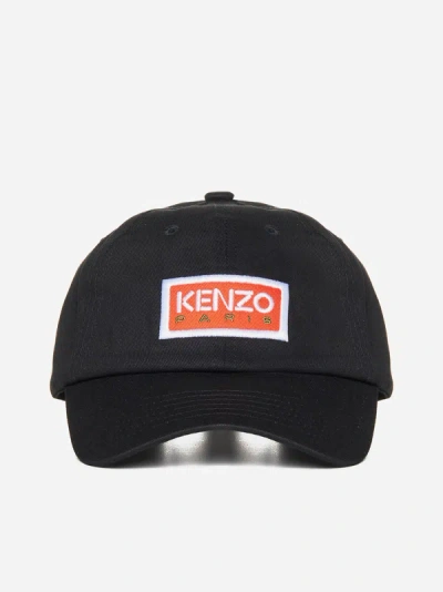 KENZO LOGO COTTON BASEBALL CAP