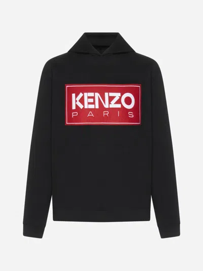 KENZO LOGO COTTON HOODIE